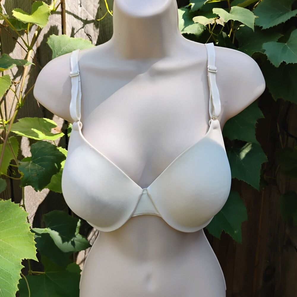 Warners This Is Not A Bra Underwire T-Shirt Bra White Womens Size 38B 1593